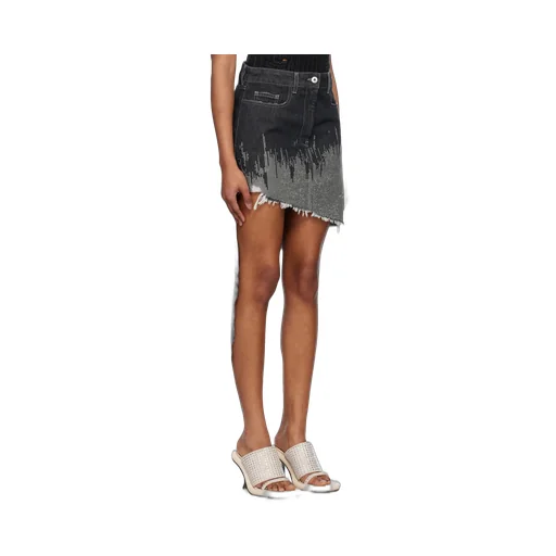 Studded Asymmetric Skirt