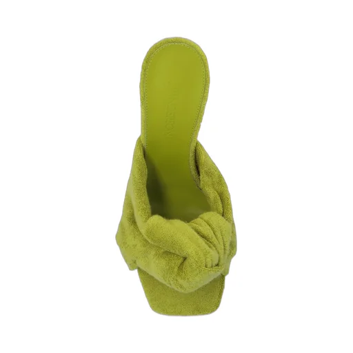 Terrycloth Open-Toe Mules