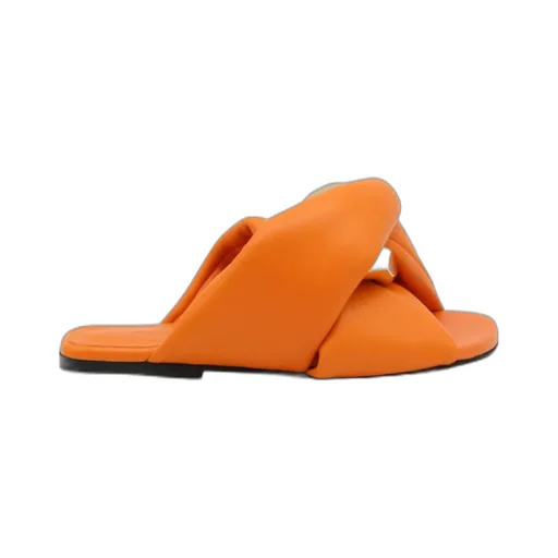 Chain Twist Leather Slides