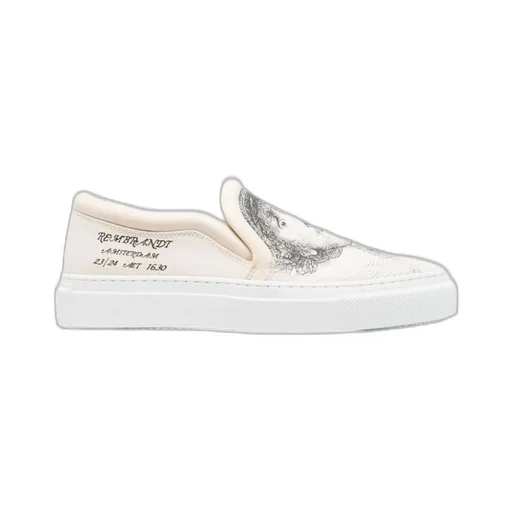 Rembrandt Sketch-Print Slip-On Sneakers