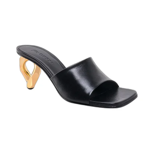 Square-Headed High-Heeled Sandals