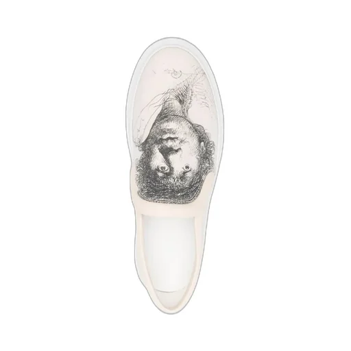 Rembrandt Sketch-Print Slip-On Sneakers