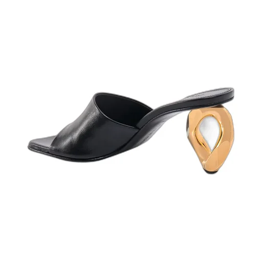 Square-Headed High-Heeled Sandals