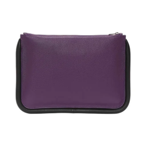 Logo Printed Large Bumper Clutch Bag