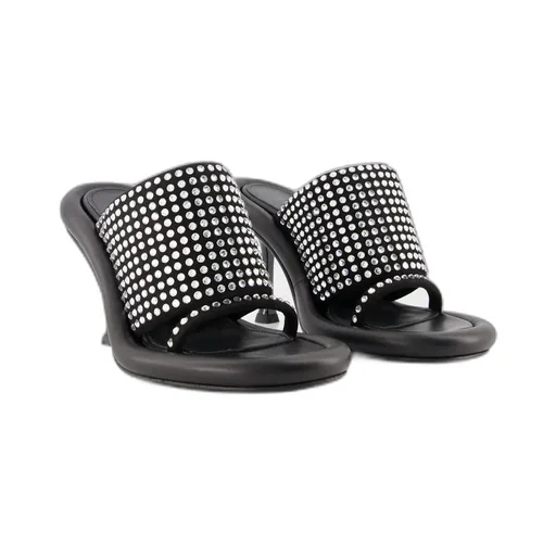 Bumper-Tube Leather Mules
