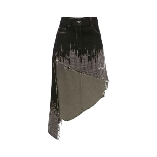 Studded Asymmetric Skirt