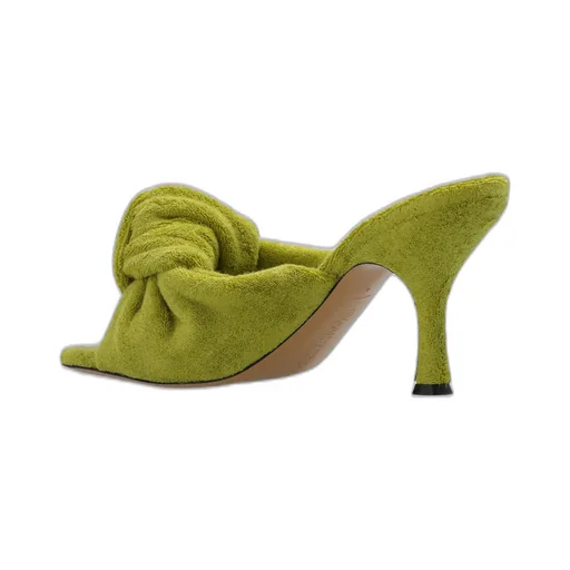 Terrycloth Open-Toe Mules