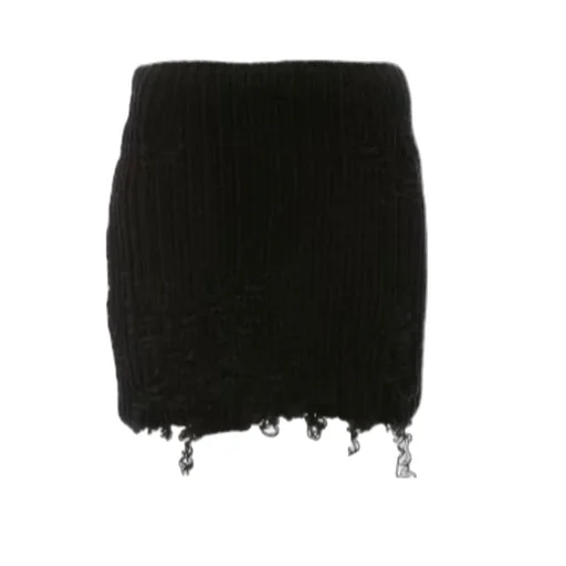 Distressed Knitted Skirt