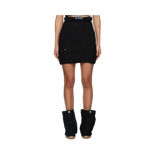 Distressed Knitted Skirt