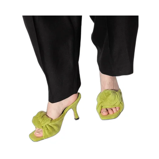 Terrycloth Open-Toe Mules