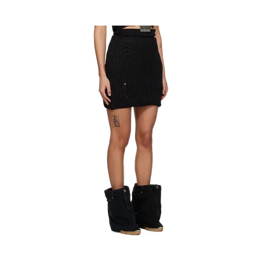 Distressed Knitted Skirt