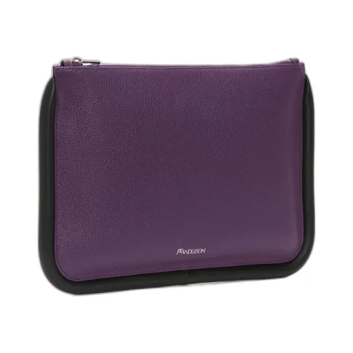 Logo Printed Large Bumper Clutch Bag