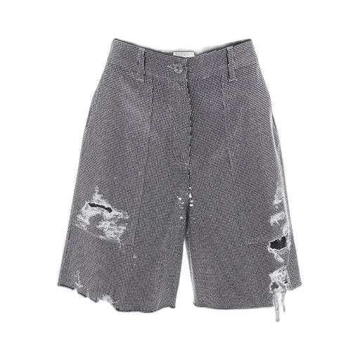 Embellished Distressed Shorts