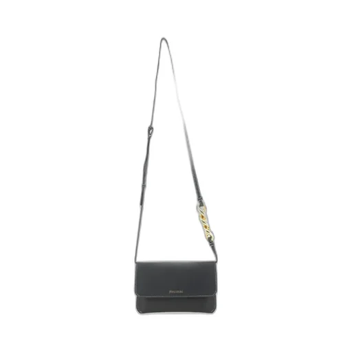 Logo Printed Foldover Top Shoulder Bag
