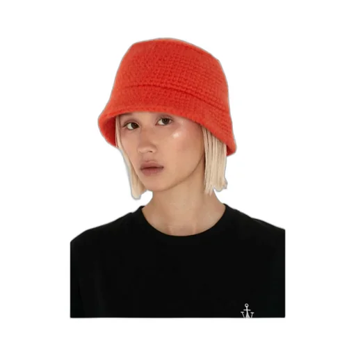 Logo-Patch Knitted Bucket Hat