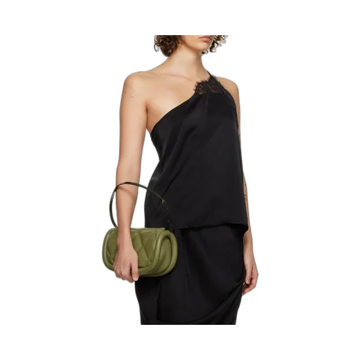 One-Shoulder Lace Trimmed Top