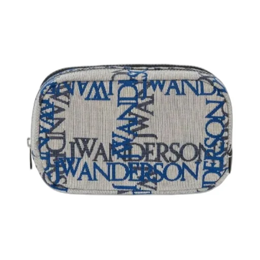Double Zipped Logo-Jacquard Pouch