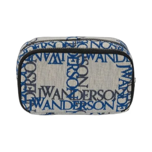 Double Zipped Logo-Jacquard Pouch