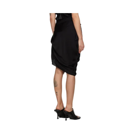 Asymmetric Lace Trimmed Skirt