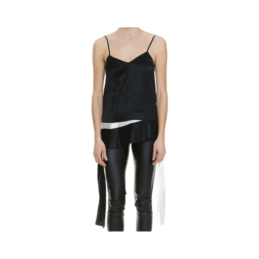 Draped V-Neck Sleeveless Top
