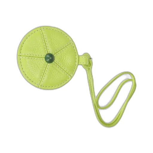Lime Leather Keyring