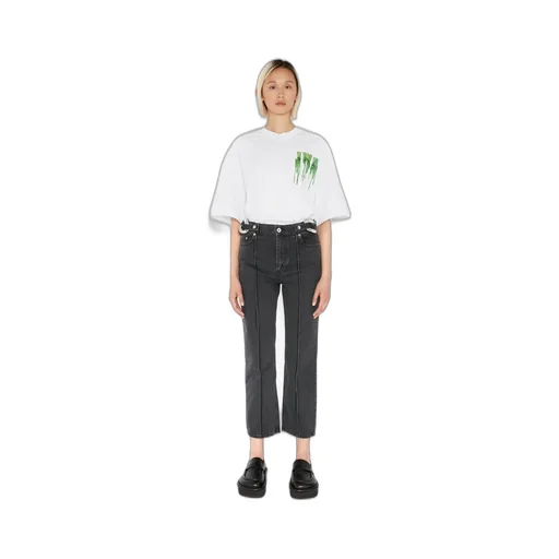 Chain-Linked Straight Leg Jeans
