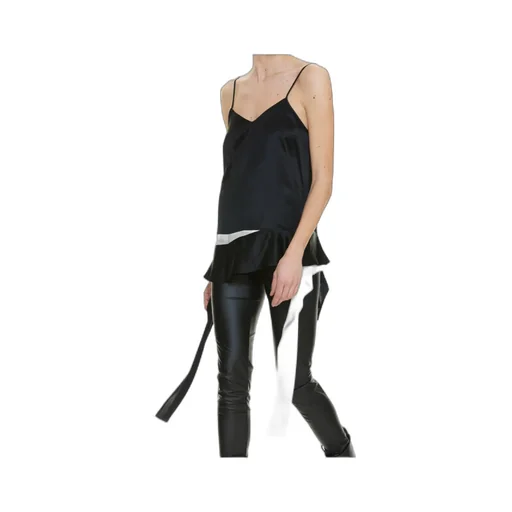 Draped V-Neck Sleeveless Top