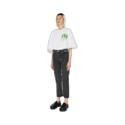 Chain-Linked Straight Leg Jeans