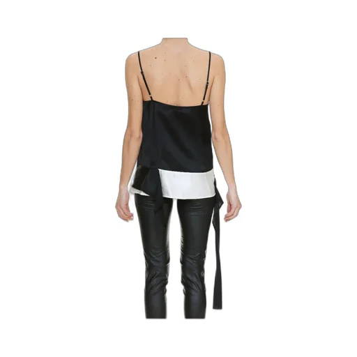Draped V-Neck Sleeveless Top