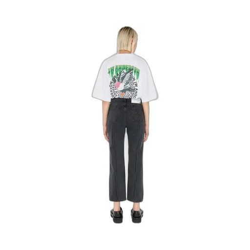 Chain-Linked Straight Leg Jeans