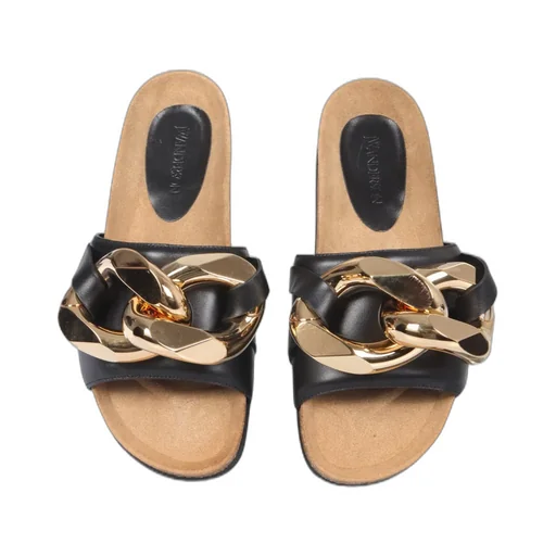 Chain-Link Slip-On Sandals