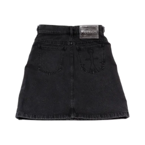 Chain Link Detail Denim Skirt