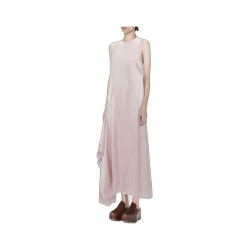 Sleeveless Draped Midi Dress