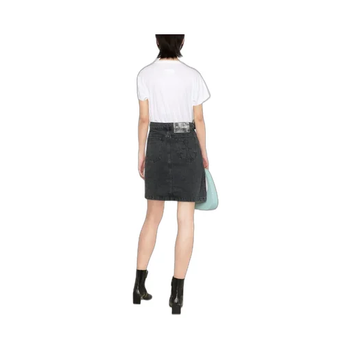 Chain Link Detail Denim Skirt