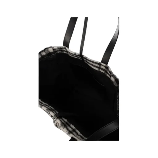 Checkered Logo Patch Tote Bag