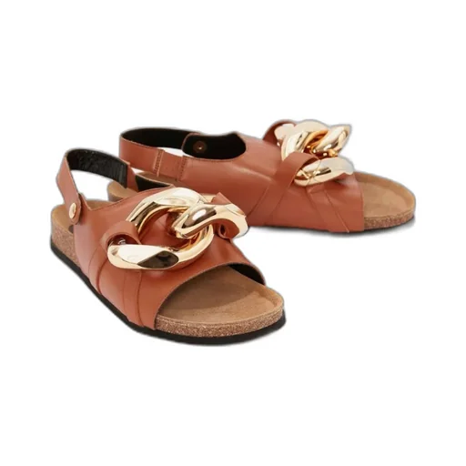 Chain-Link Open Toe Sandals