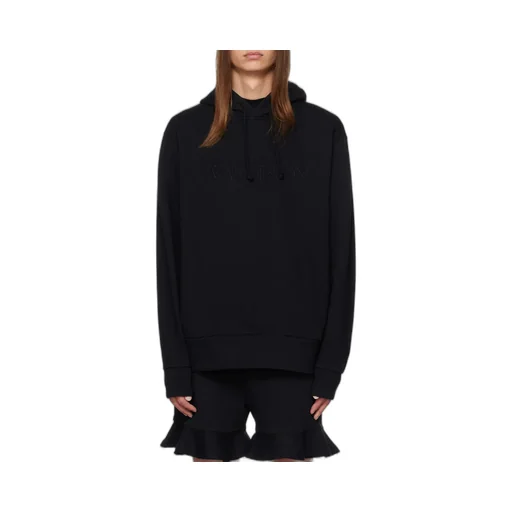 Logo Embroidered Drawstring Hoodie