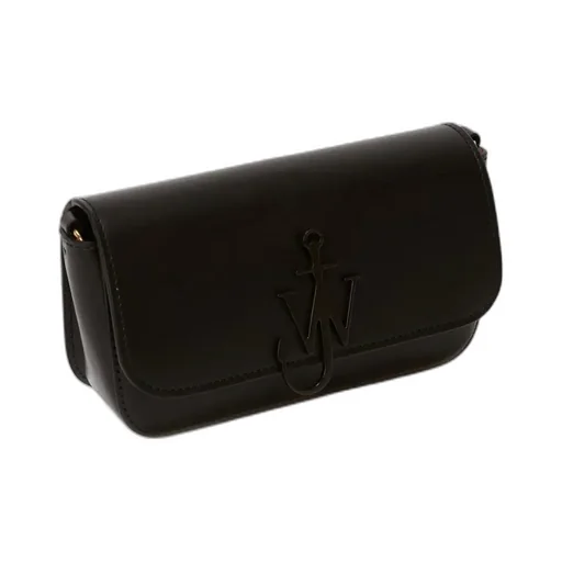 Chain Baguette Anchor Leather Shoulder Bag