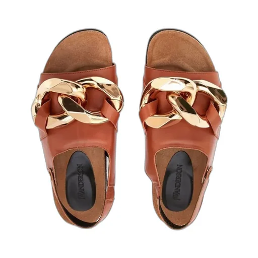 Chain-Link Open Toe Sandals