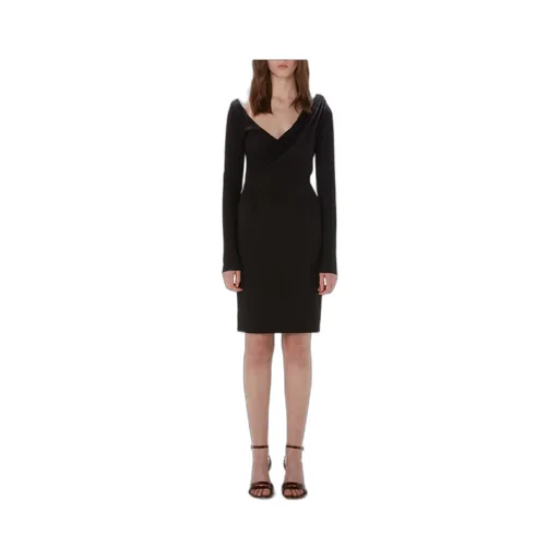 V-Neck Ruched Midi Dress