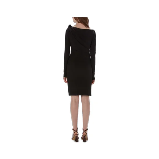 V-Neck Ruched Midi Dress