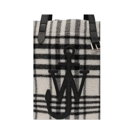 Checkered Logo Patch Tote Bag