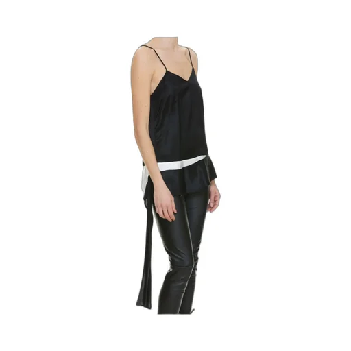 Draped V-Neck Sleeveless Top