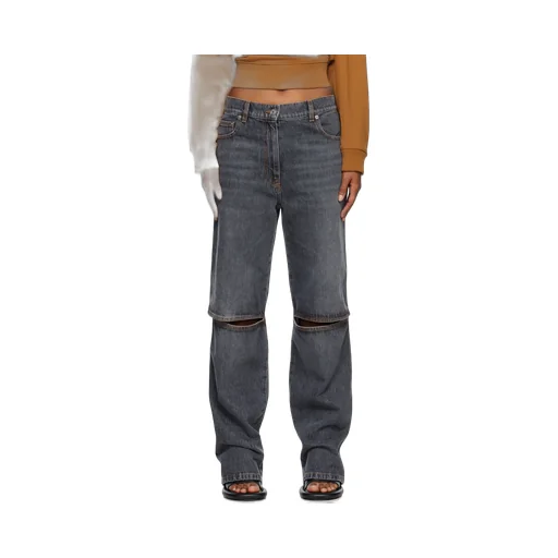 Cut-Out Detailed Denim Jeans