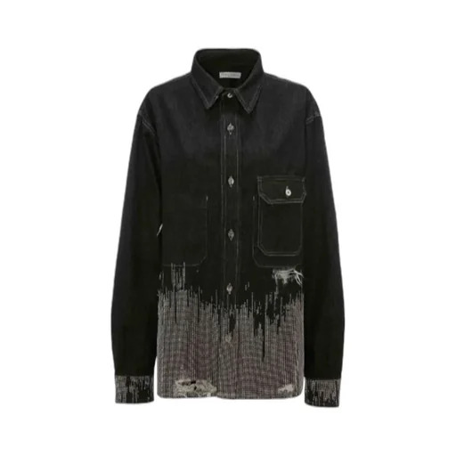 Studded Collared Button-Up Jacket
