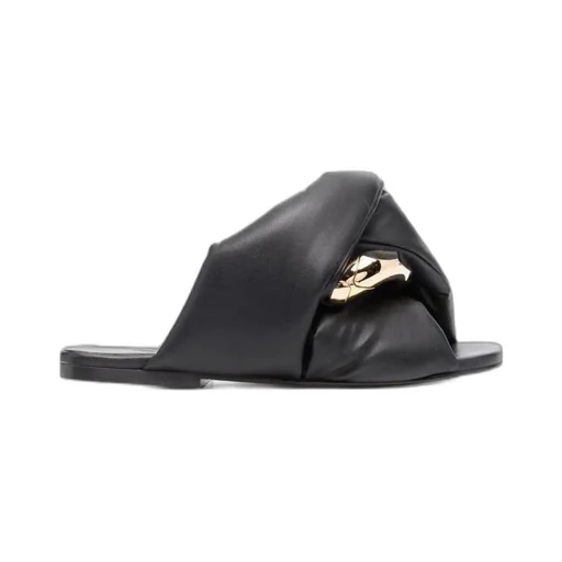 Chain Detailed Slip On Sandals
