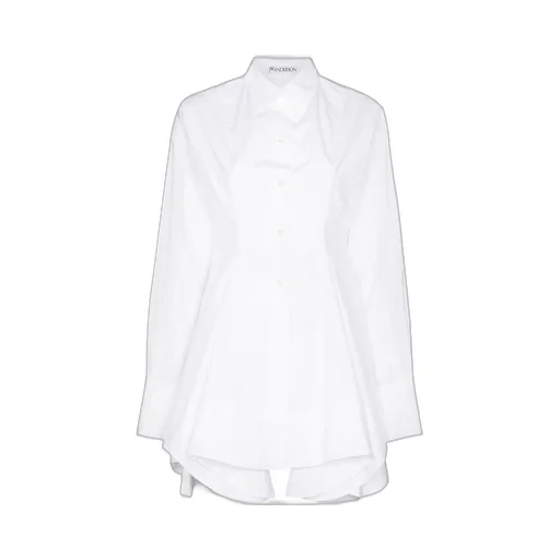 Fitted-Waisted Flared Tunic Shirt