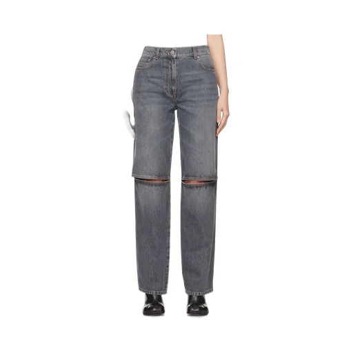 Cut-Out Detailed Denim Jeans