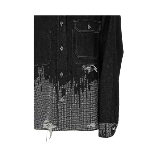 Studded Collared Button-Up Jacket