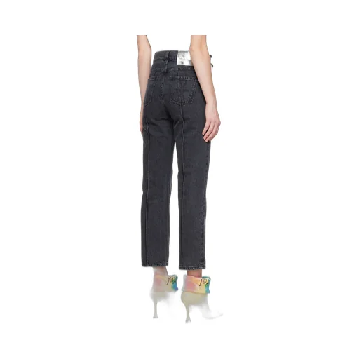 Chain-Linked Straight Leg Jeans